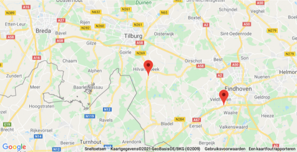 Plattegrond van het betaalwater Little Carpvalley