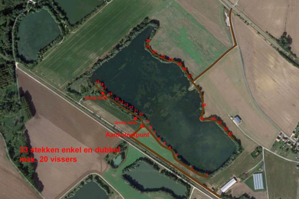 Plattegrond van het betaalwater Carpiste du Bazoches