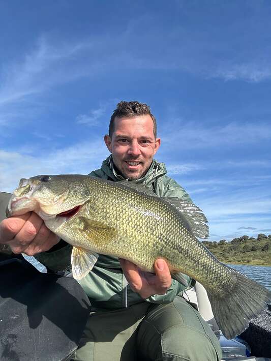 Angeln Extremadura Orellana Spanje Blackbass Angeln Extremadura Orellana