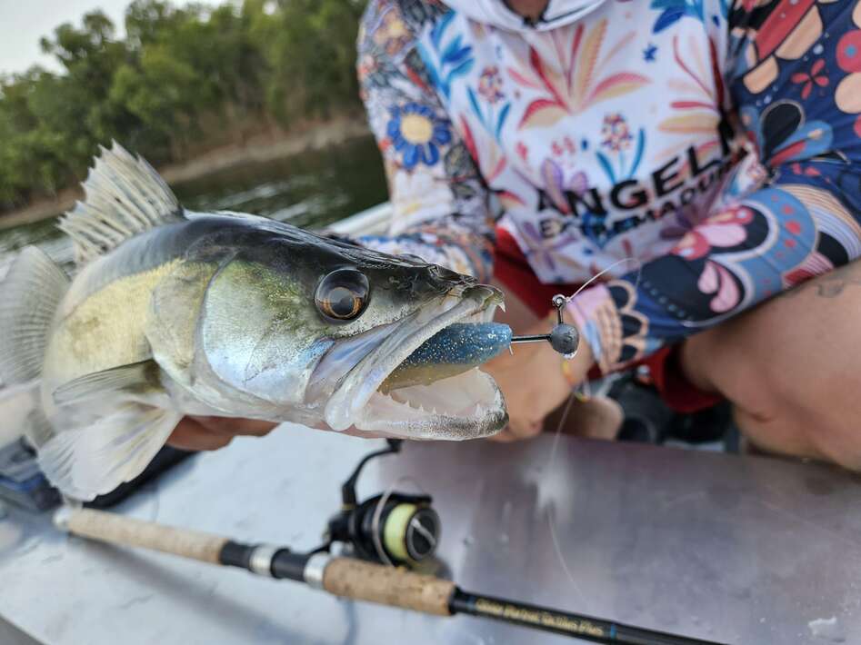 Angeln Extremadura Orellana Spanje Snoekbaars Extremadura Spanje 2